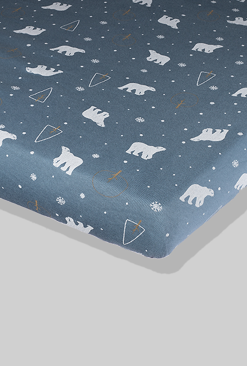 Blue Sheet with Bears (available in 2 sizes) - 100% Cotton