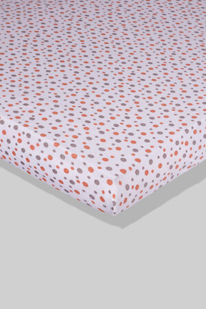 White Sheet with Polka Dots (available in 2 sizes) - 100% Cotton