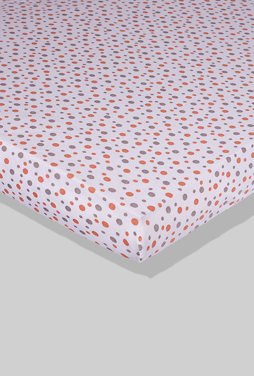 White Sheet with Polka Dots (available in 2 sizes) - 100% Cotton