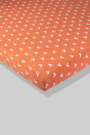 Orange Sheet with Triangles (available in 2 sizes) - 100% Cotton