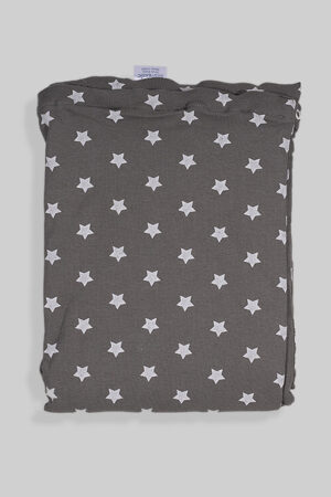 Dark Grey with Stars - Duvet Cover 100% cotton