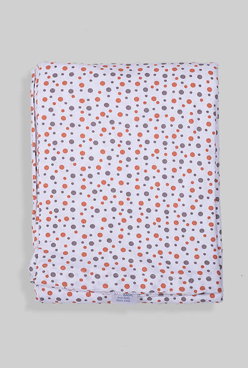 White with Polka Dots - Baby Duvet + Duvet Cover + Sheet