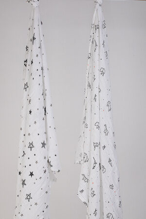 2 Pack - White with Pattern - Big Tetra Cloth